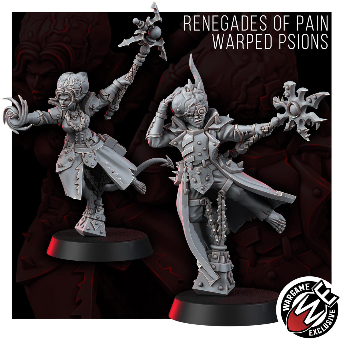 Chaos Renegades Of Pain Warped Psions – Chaos Proxy, Wargame Exclusive – 3D printed 16K resin miniature – photo 7 of 11