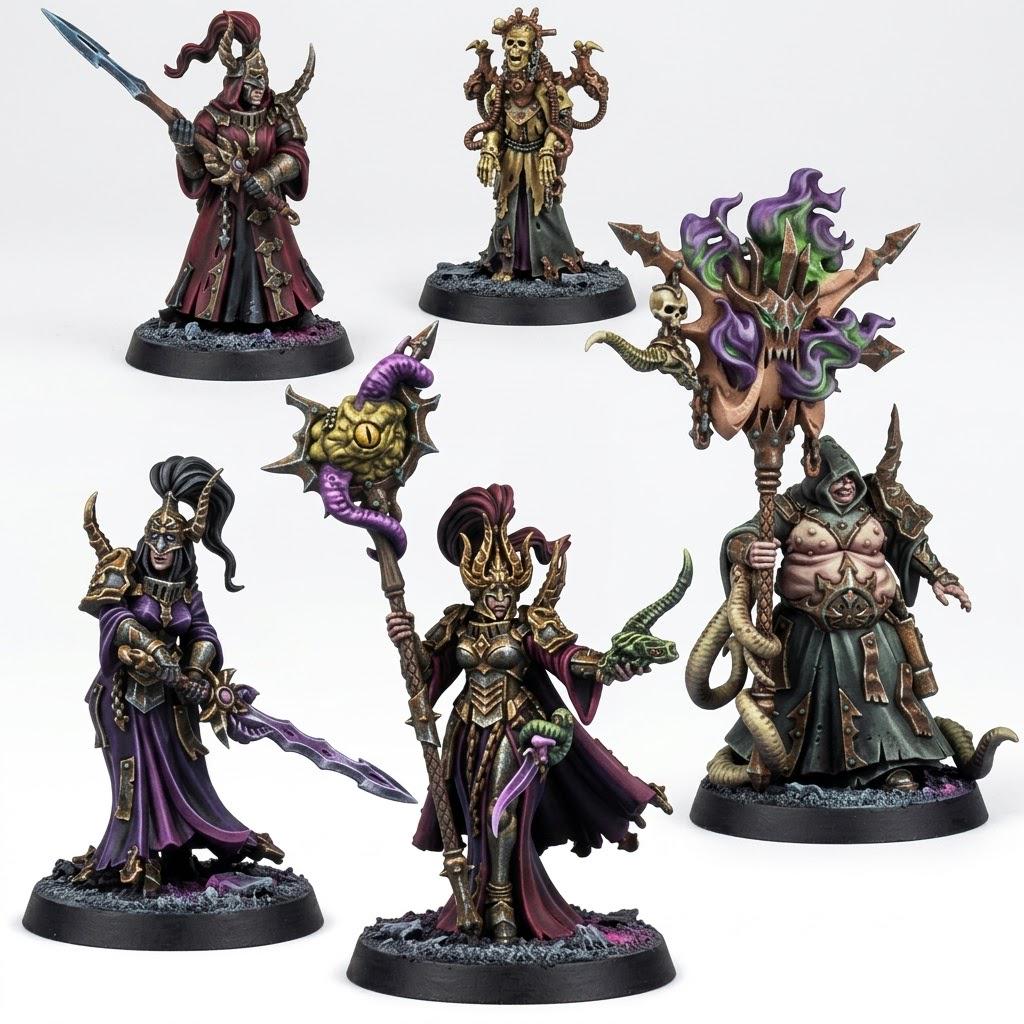 Chaos Renegades Of Pain Witch Coven – Chaos Proxy, Wargame Exclusive – 3D printed 16K resin miniature – main photo