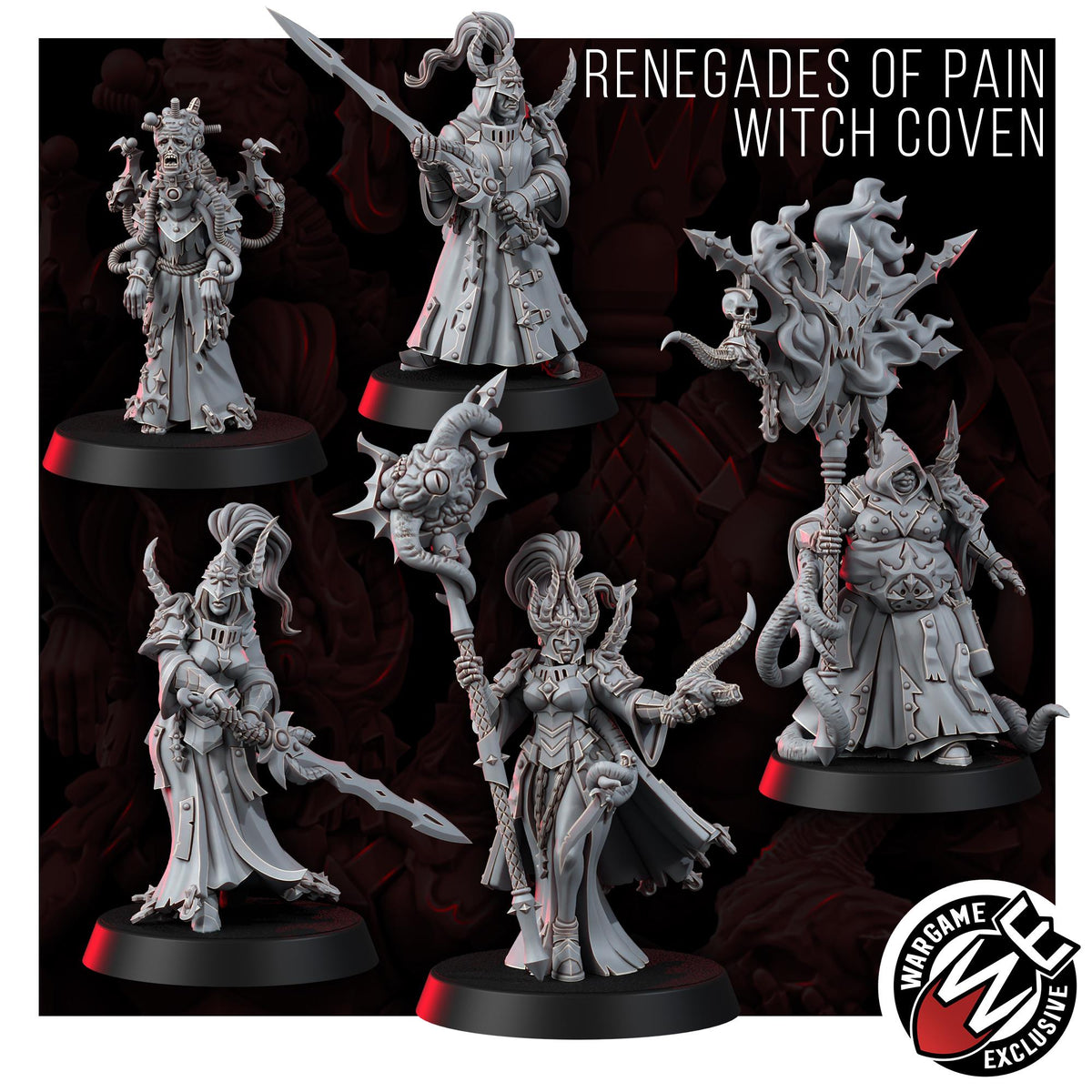 Chaos Renegades Of Pain Witch Coven – Chaos Proxy, Wargame Exclusive – 3D printed 16K resin miniature – photo 12 of 20
