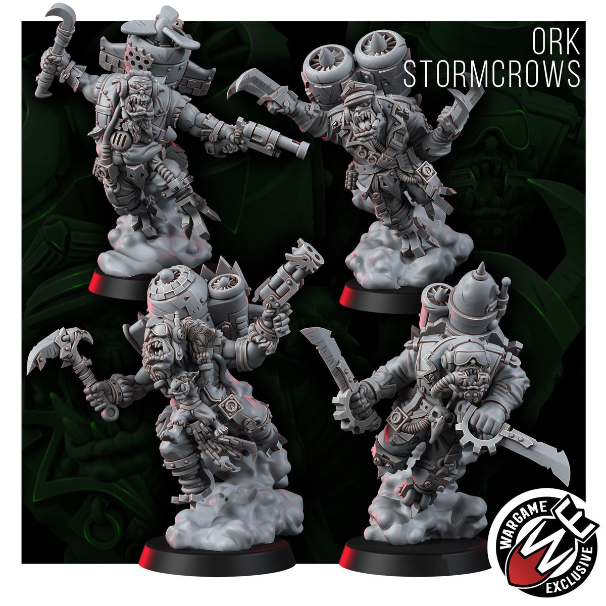 Ork Stormcrows – Ork Proxy, Wargame Exclusive – 3D printed 16K resin miniature – photo 11 of 11