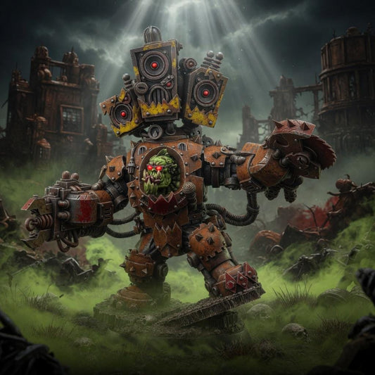 Ork Mekaniak in Mega Armor – Ork Proxy, Wargame Exclusive – 3D printed 16K resin miniature – main photo
