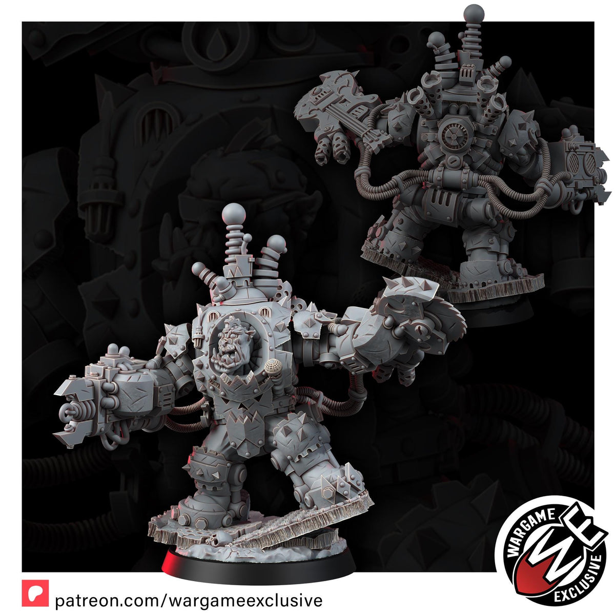Ork Mekaniak in Mega Armor – Ork Proxy, Wargame Exclusive – 3D printed 16K resin miniature – photo 4 of 8