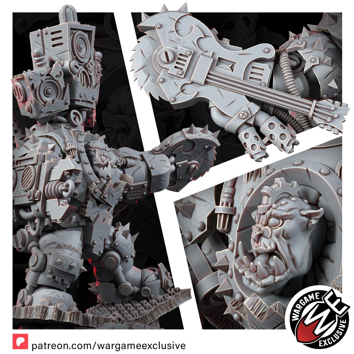 Ork Mekaniak in Mega Armor – Ork Proxy, Wargame Exclusive – 3D printed 16K resin miniature – photo 2 of 8