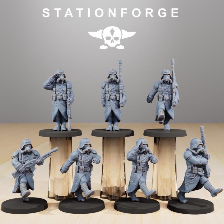 Grimguard Marching Pose – Astra Militarum Proxy