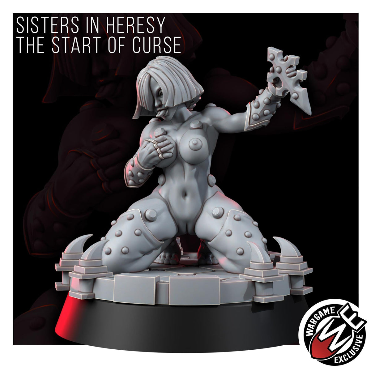 Sisters In Heresy Start Of The Curse – Adepta Sororitas Proxy, Wargame Exclusive – 16K resin miniature – photo 6 of 6