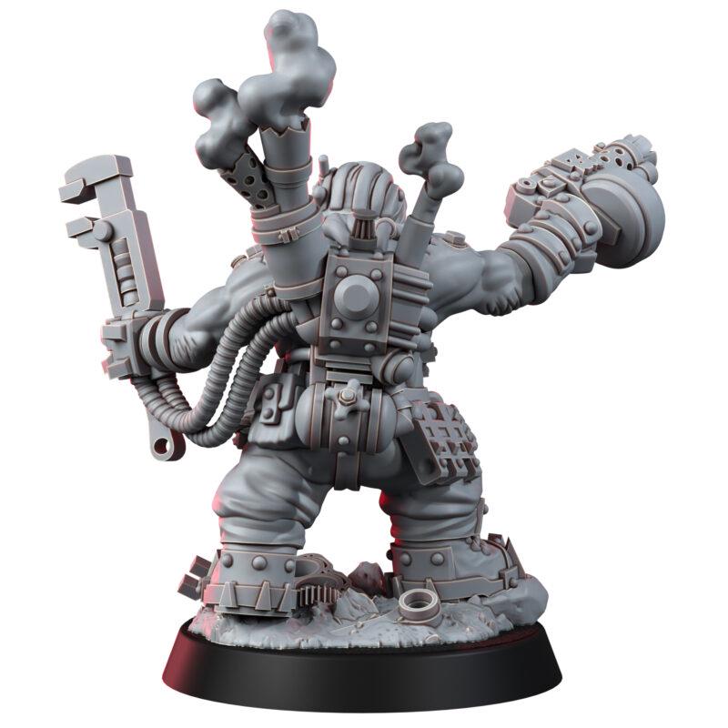 Ork Metall Mekaniak – Ork Proxy, Wargame Exclusive – 3D printed 16K resin miniature – photo 3 of 6
