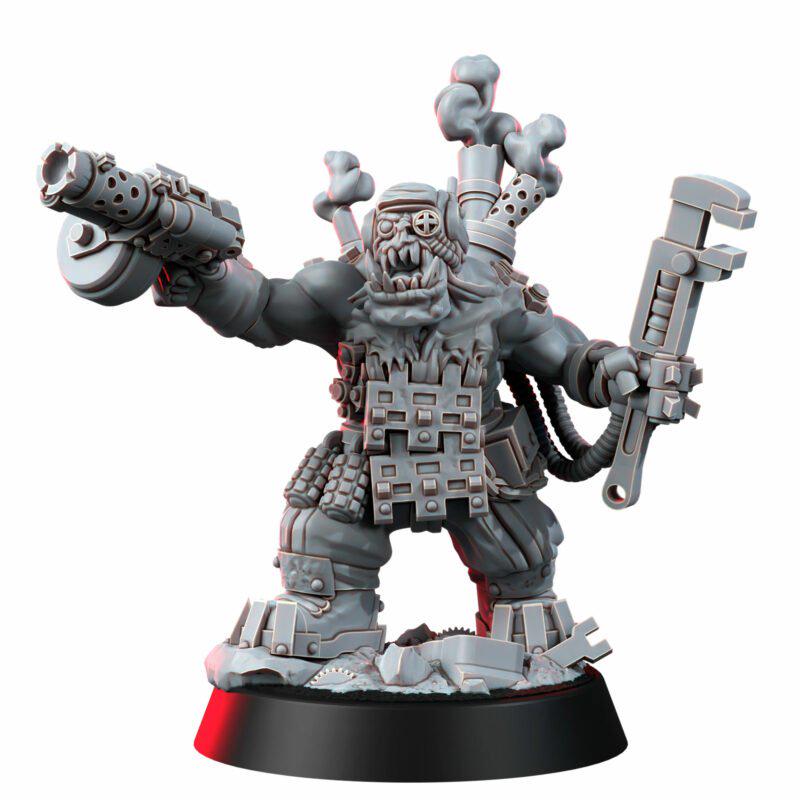 Ork Metall Mekaniak – Ork Proxy, Wargame Exclusive – 3D printed 16K resin miniature – photo 2 of 6