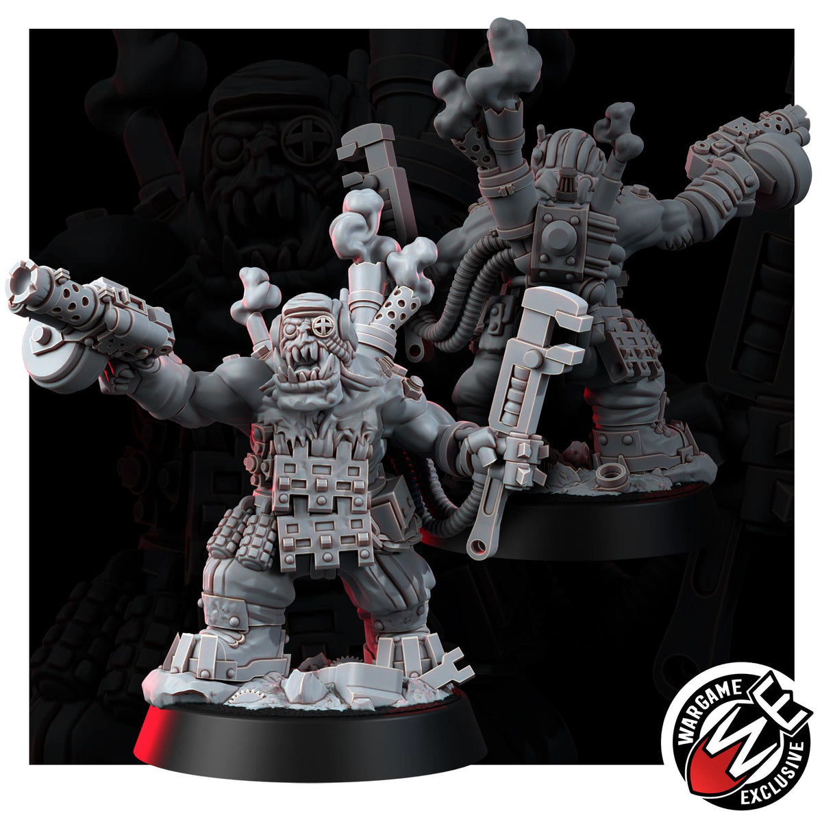 Ork Metall Mekaniak – Ork Proxy, Wargame Exclusive – 3D printed 16K resin miniature – photo 4 of 6