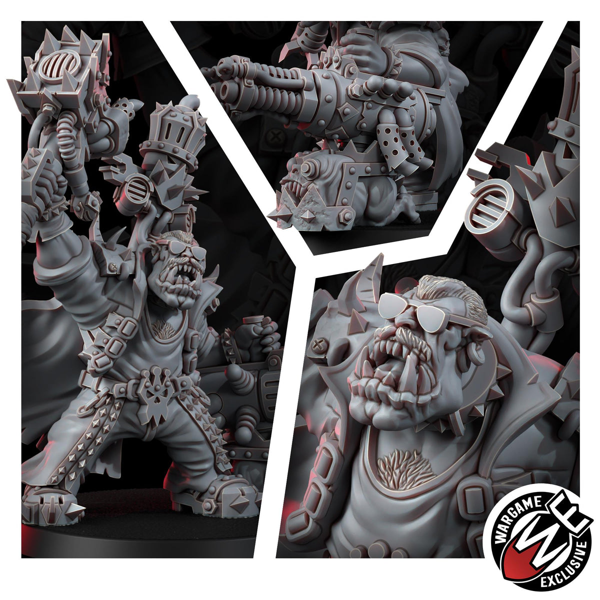 Ork King Freddy Moonqury – Ork Proxy, Wargame Exclusive – 3D printed 16K resin miniature – photo 5 of 7