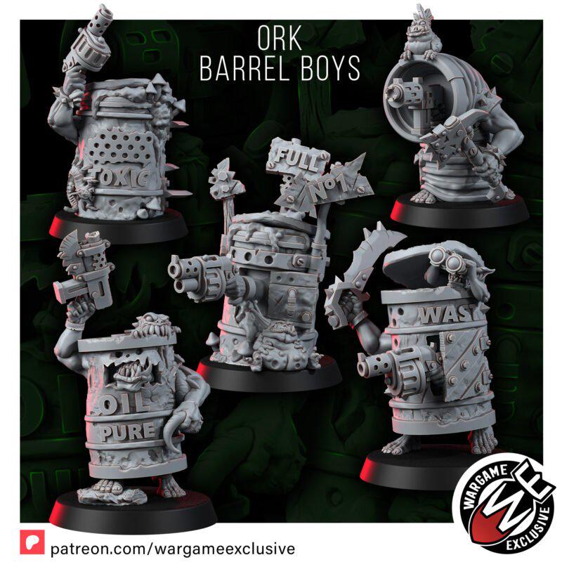 Ork Barrel Boys – Ork Proxy, Wargame Exclusive – 3D printed 16K resin miniature – photo 10 of 10