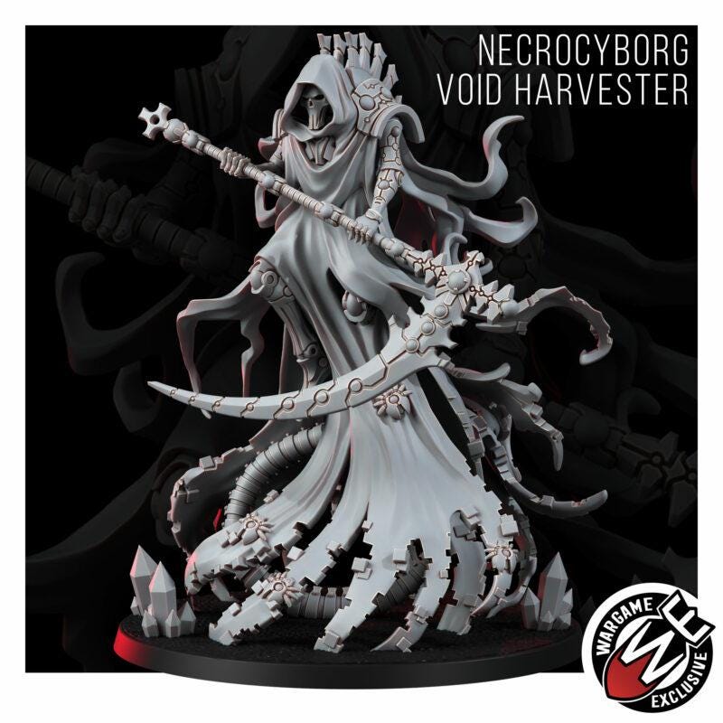 Necrocyborg Void Harvester – Necrons Proxy, Wargame Exclusive – 3D printed 16K resin miniature – photo 6 of 7