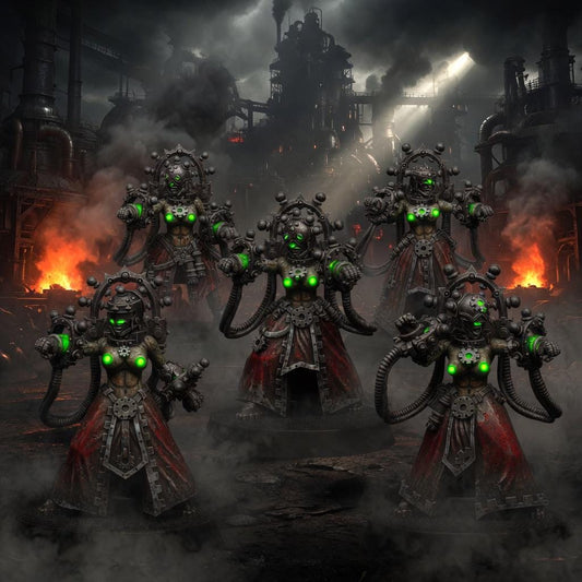 Mechanic Adept Electrocasters – Adeptus Mechanicus Proxy, Wargame Exclusive – 3D printed 16K resin miniature – main photo