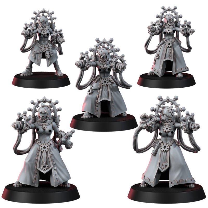 Mechanic Adept Electrocasters – Adeptus Mechanicus Proxy, Wargame Exclusive – 3D printed 16K resin miniature – photo 2 of 2