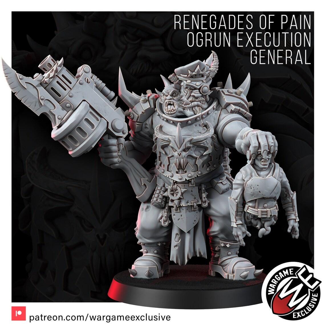 Chaos Renegades Of Pain Ogrun Execution General – Chaos Proxy, Wargame Exclusive – 16K resin miniature – photo 3 of 5