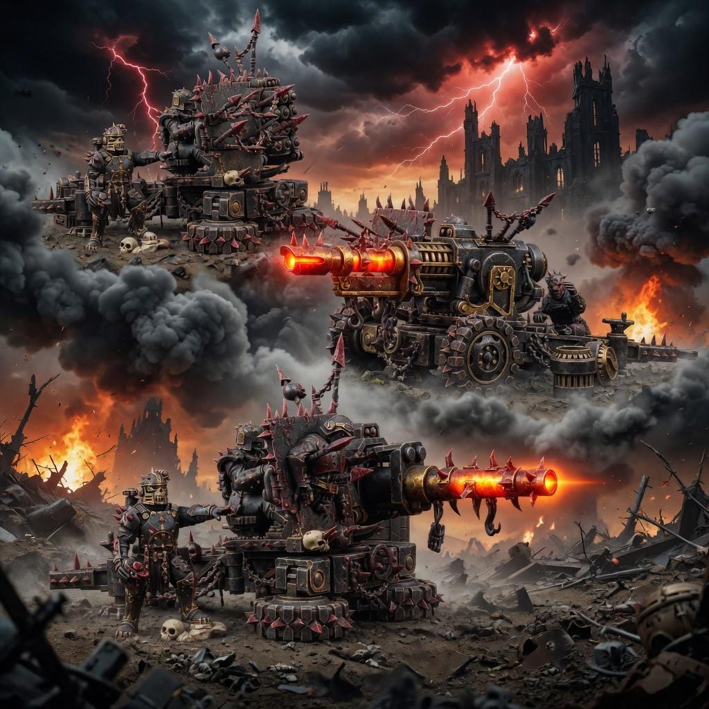 Chaos Renegades Of Pain Agony Guns – Chaos Proxy, Wargame Exclusive – 3D printed 16K resin miniature – main photo
