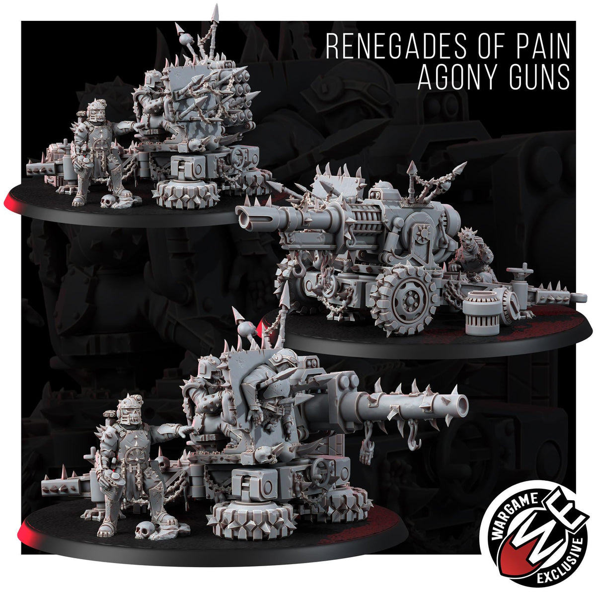 Chaos Renegades Of Pain Agony Guns – Chaos Proxy, Wargame Exclusive – 3D printed 16K resin miniature – photo 5 of 10