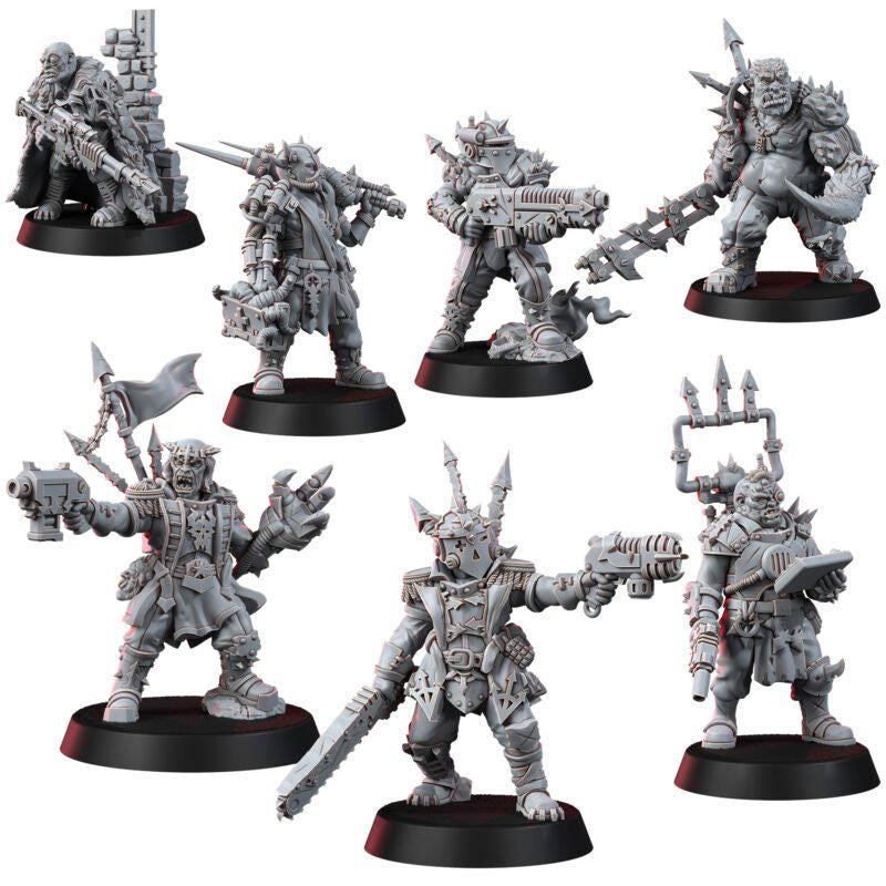 Chaos Renegades Of Pain Killers Team – Chaos Proxy, Wargame Exclusive – 3D printed 16K resin miniature – photo 2 of 10