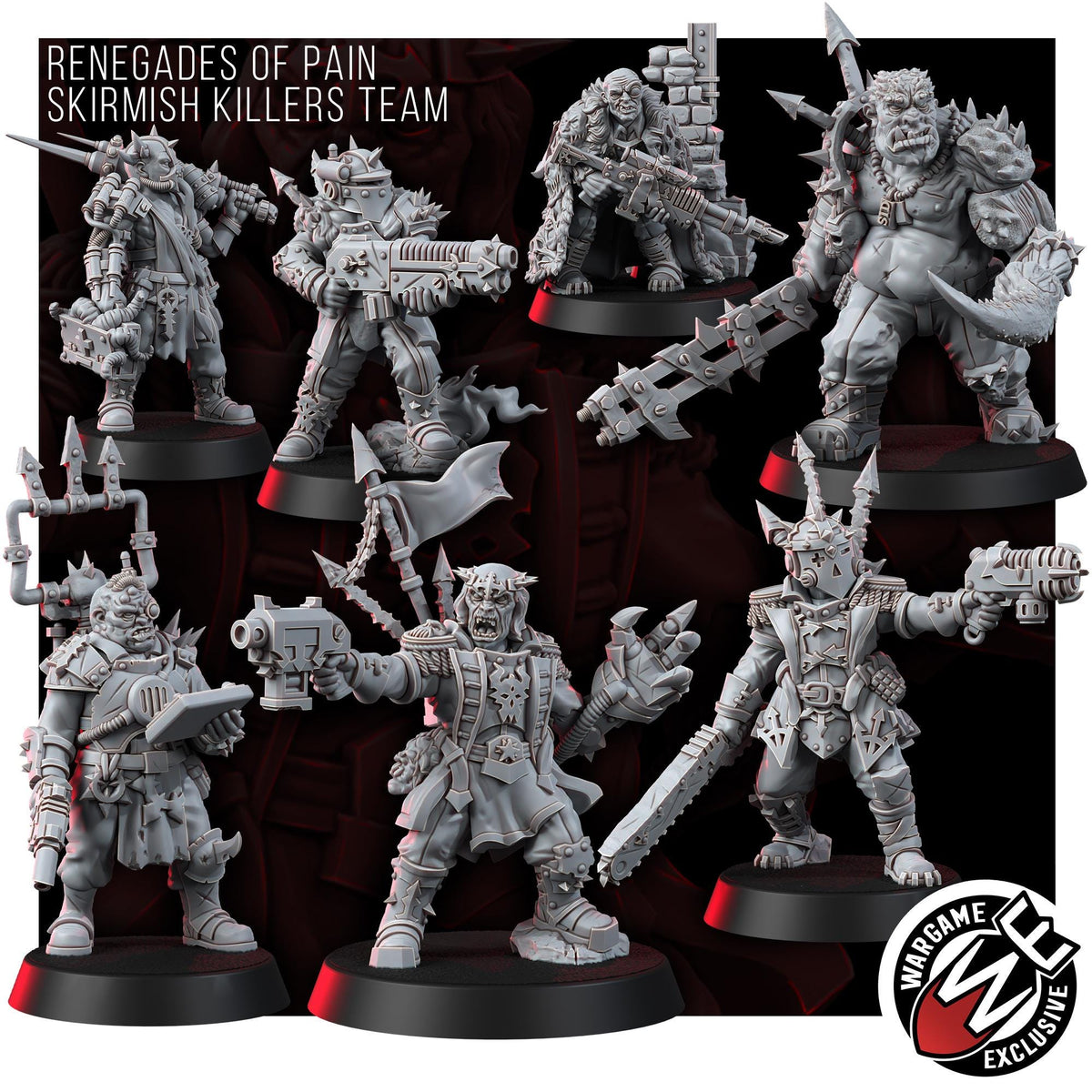 Chaos Renegades Of Pain Killers Team – Chaos Proxy, Wargame Exclusive – 3D printed 16K resin miniature – photo 10 of 10