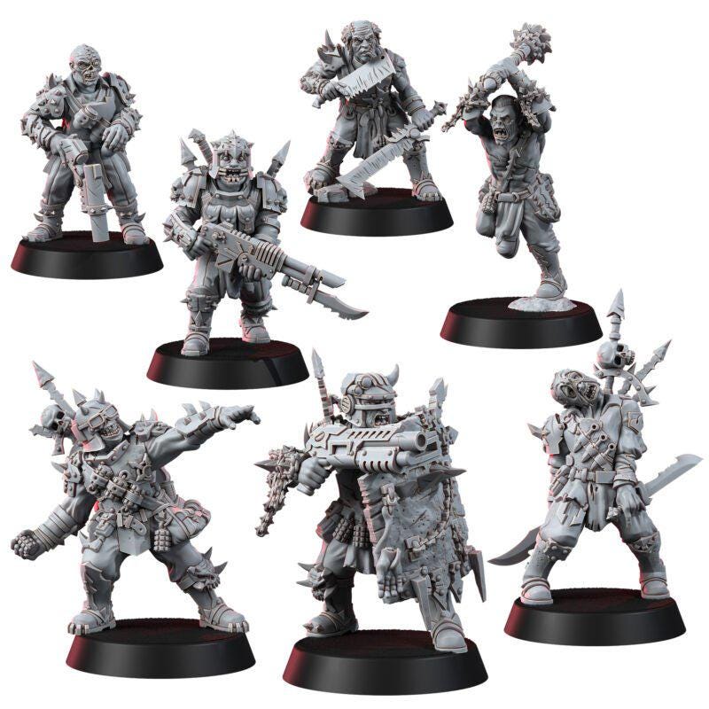 Chaos Renegades Of Pain Killer Team – Chaos Proxy, Wargame Exclusive – 3D printed 16K resin miniature – photo 2 of 10