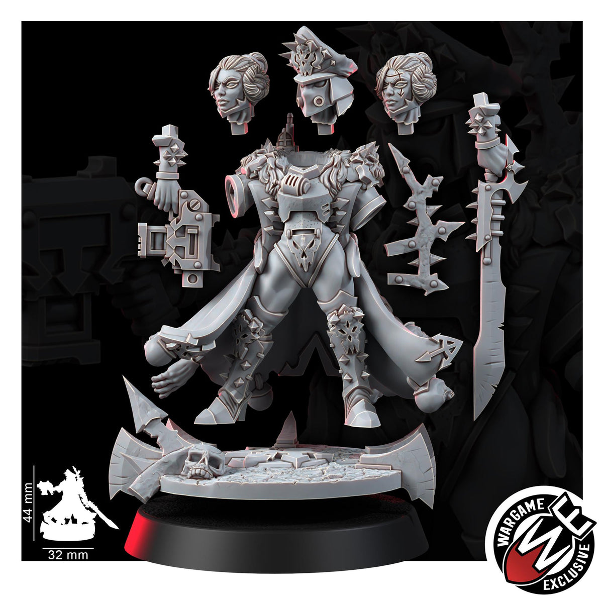 Chaos Renegades – Chaos Proxy, Wargame Exclusive – 3D printed 16K resin miniature – photo 3 of 7