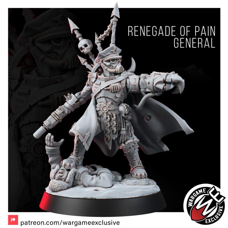 Chaos Renegades Of Pain General – Chaos Proxy, Wargame Exclusive – 3D printed 16K resin miniature – photo 9 of 10