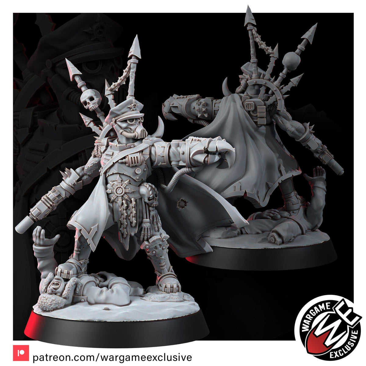 Chaos Renegades Of Pain General – Chaos Proxy, Wargame Exclusive – 3D printed 16K resin miniature – photo 7 of 10