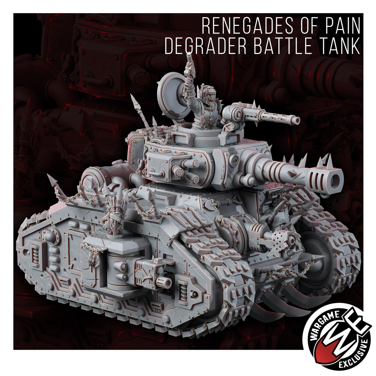Chaos Degrader Battle Tank – Chaos Proxy, Wargame Exclusive – 3D printed 16K resin miniature – photo 3 of 10