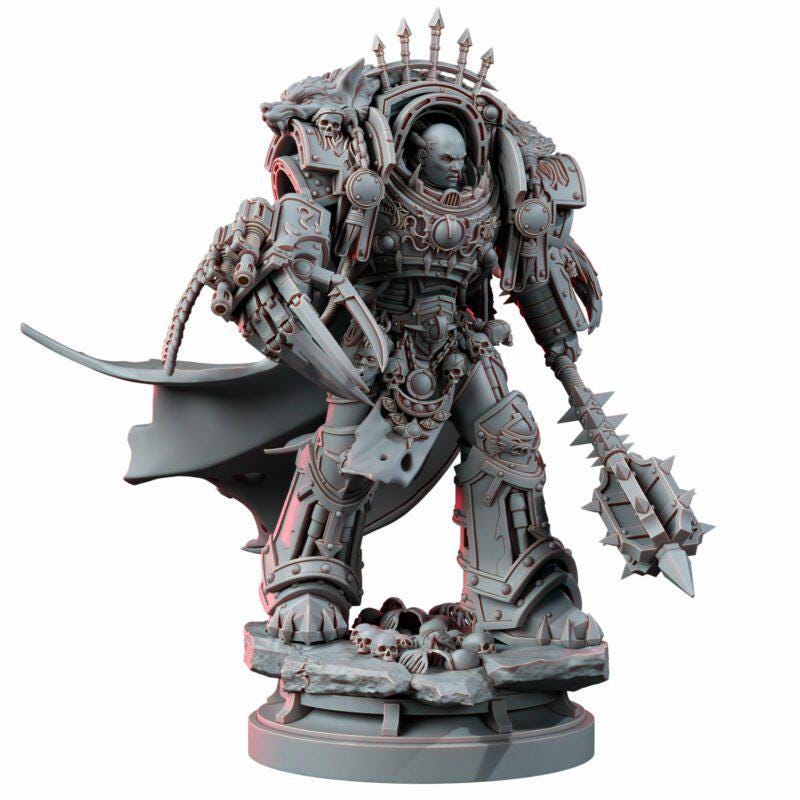 Chaos Prime The Master Of Heresy – Warhammer 40k Compatible Miniature, Station Forge – 16K resin miniature – photo 4 of 7