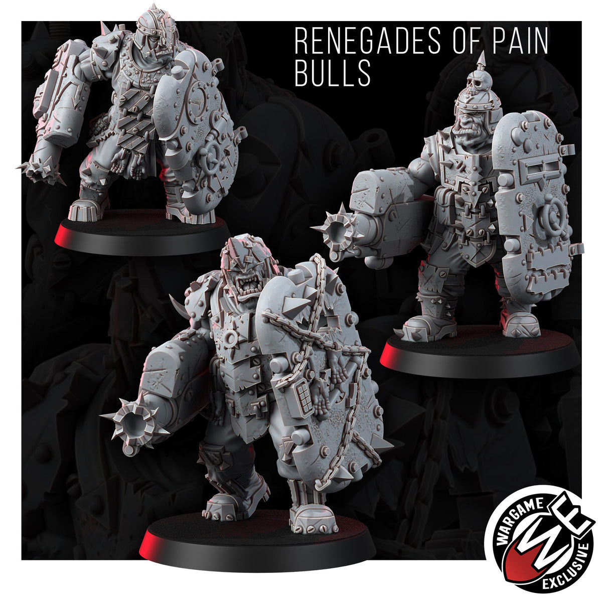 Chaos Renegades Of Pain Bulls – Chaos Proxy, Wargame Exclusive – 3D printed 16K resin miniature – photo 8 of 9