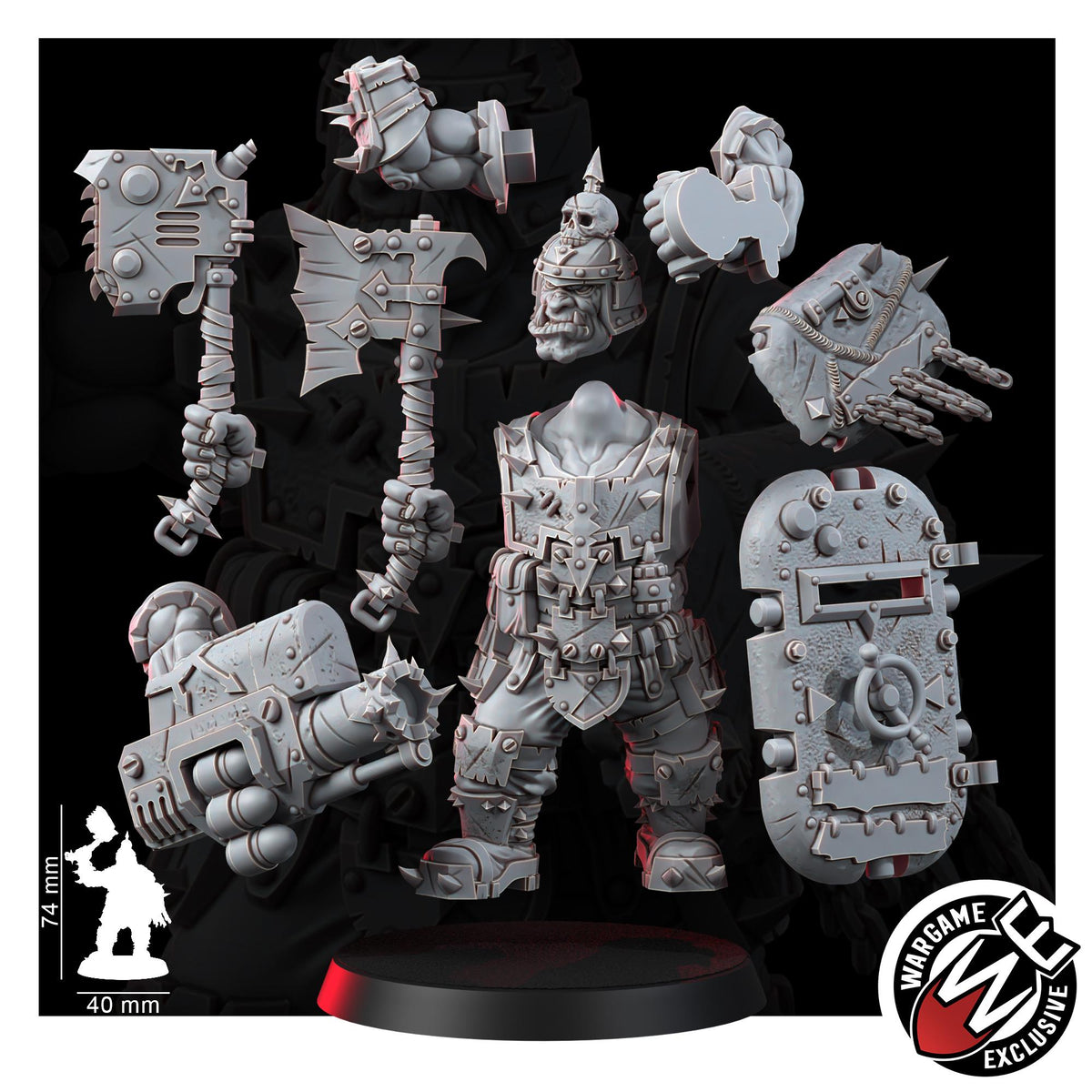 Chaos Renegades Of Pain Bulls – Chaos Proxy, Wargame Exclusive – 3D printed 16K resin miniature – photo 2 of 9