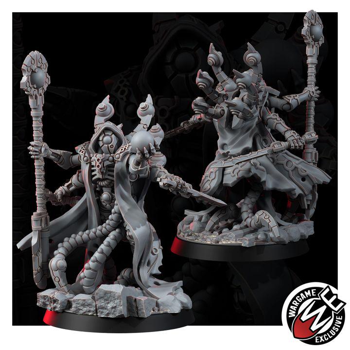 Necrocyborg Awaken Lord – Necrons Proxy, Wargame Exclusive – 3D printed 16K resin miniature – photo 2 of 5