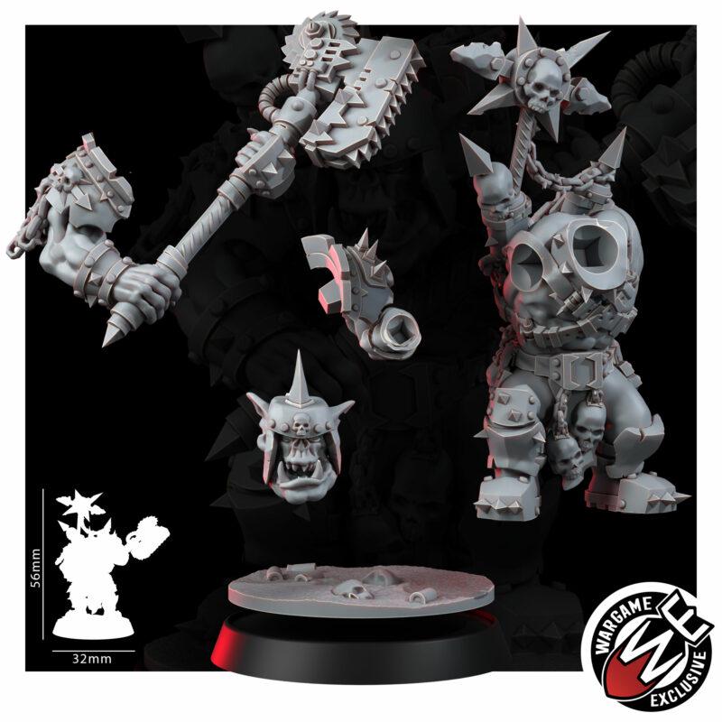 Ork Khork Choppa Goreboyz – Ork Proxy, Wargame Exclusive – 3D printed 16K resin miniature – photo 9 of 11