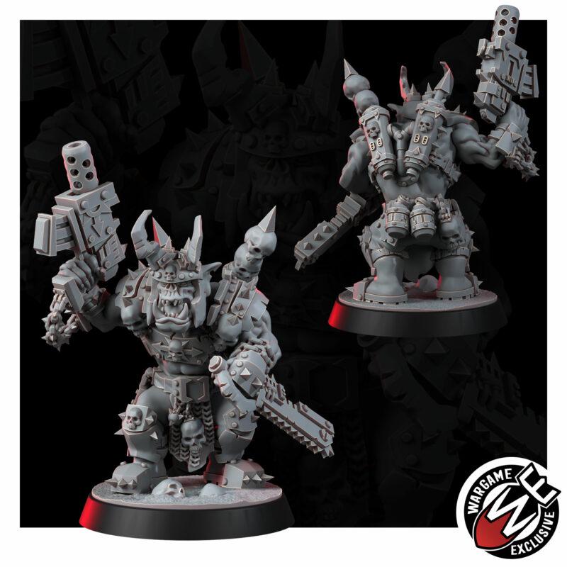 Ork Khork Choppa Goreboyz – Ork Proxy, Wargame Exclusive – 3D printed 16K resin miniature – photo 8 of 11