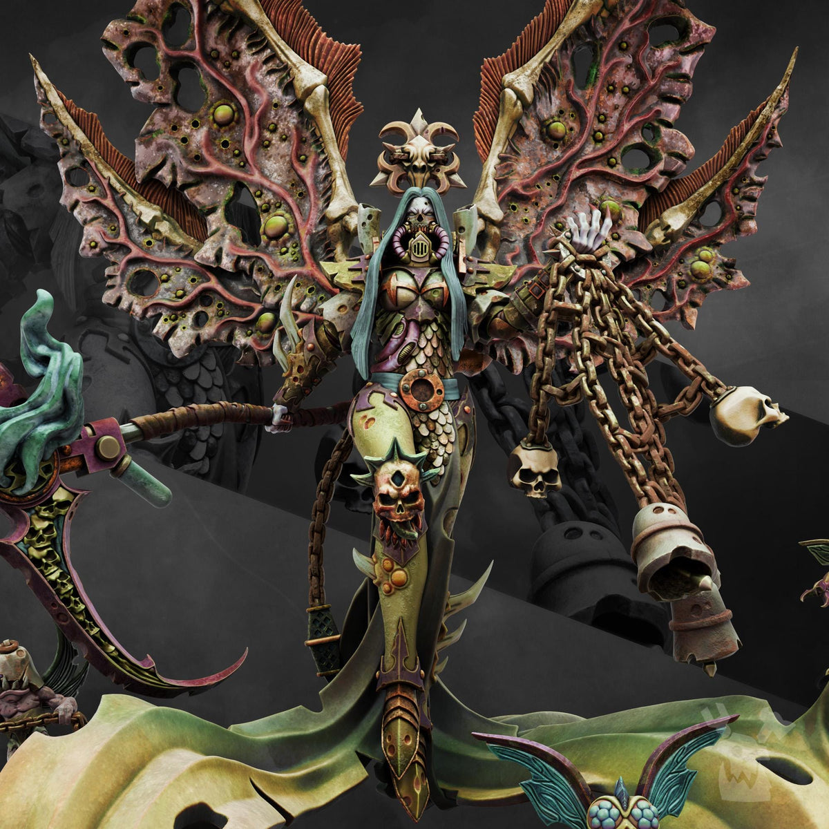 Morticia The Morbid Queen – Warhammer 40k Compatible Miniature, DakkaDakka – 3D printed 16K resin miniature – photo 10 of 10