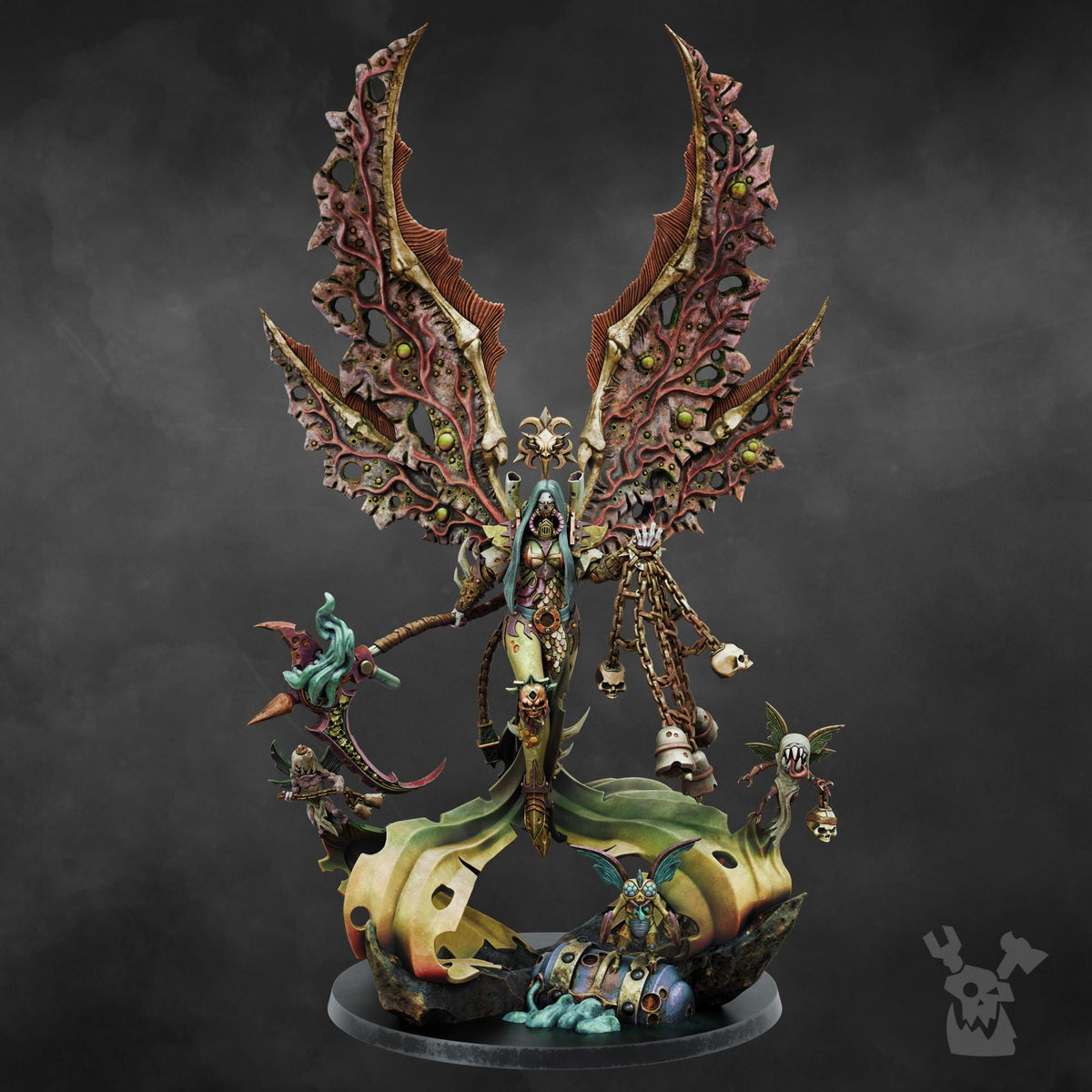 Morticia The Morbid Queen – Warhammer 40k Compatible Miniature, DakkaDakka – 3D printed 16K resin miniature – photo 9 of 10