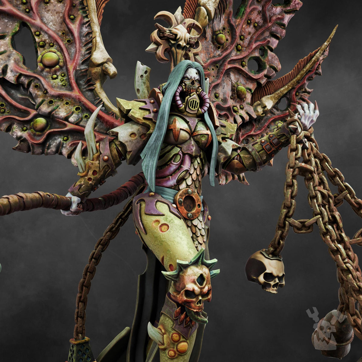 Morticia The Morbid Queen – Warhammer 40k Compatible Miniature, DakkaDakka – 3D printed 16K resin miniature – photo 2 of 10
