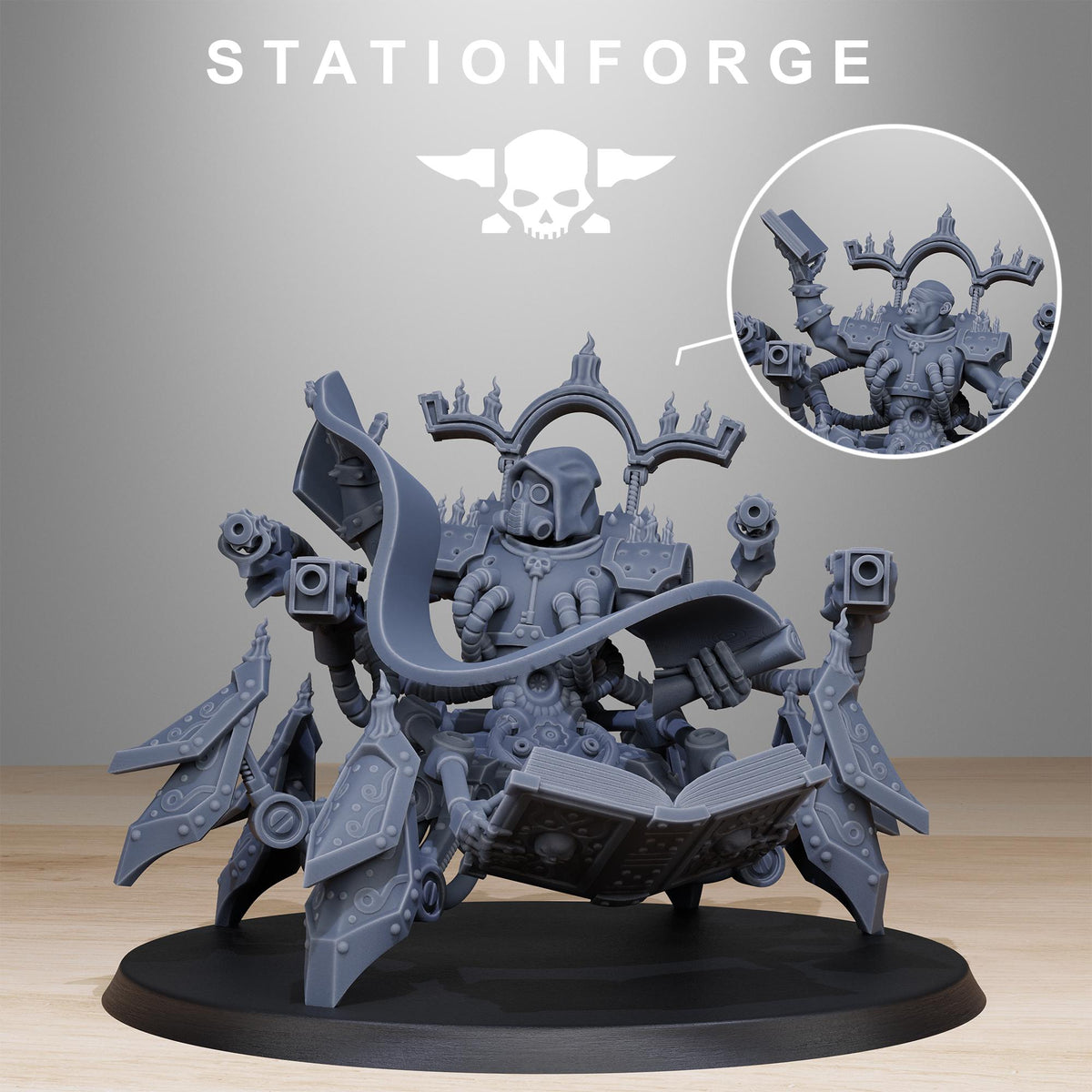 Scavenger Loremaster – Adeptus Mechanicus Proxy, Station Forge – 3D printed 16K resin miniature – photo 5 of 5