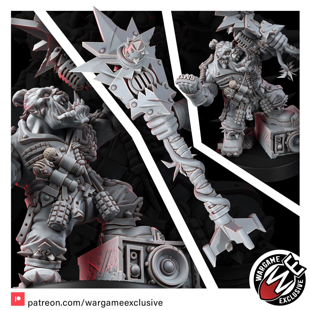 Ork Till Gorkkrakka – Ork Proxy, Wargame Exclusive – 3D printed 16K resin miniature – photo 8 of 8