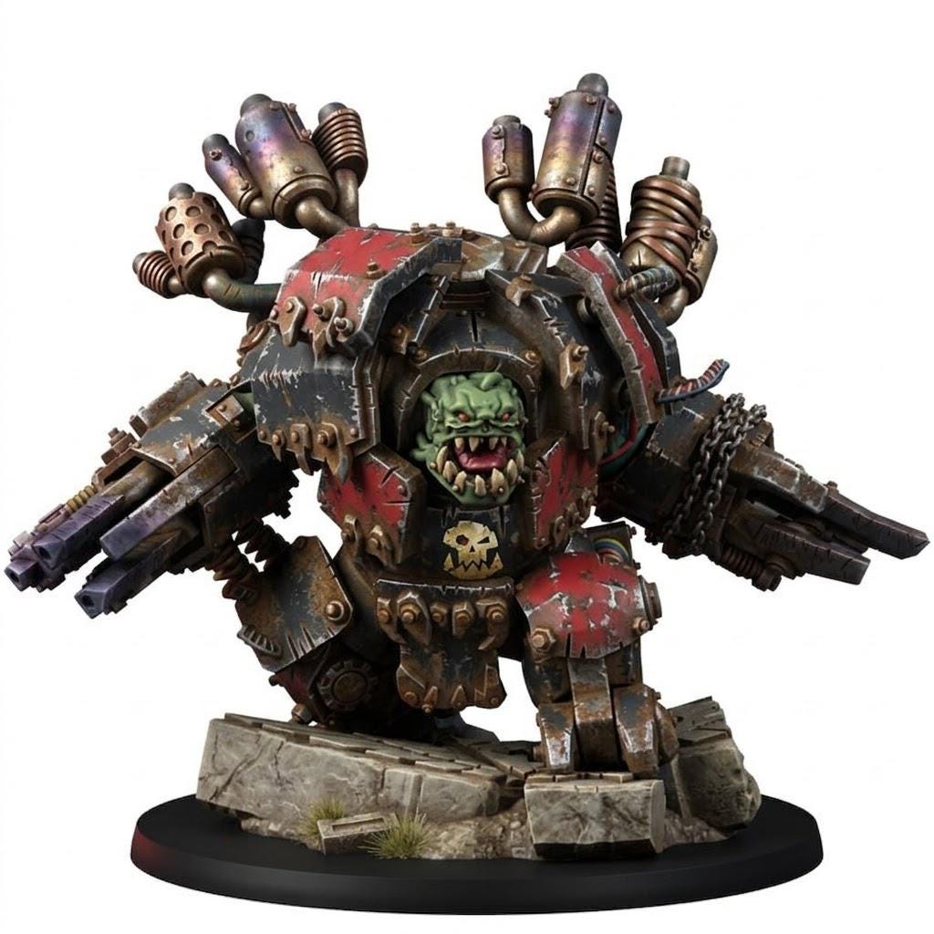 Ork Grand O Warlord – Ork Proxy, Wargame Exclusive – 3D printed 16K resin miniature – photo 2 of 11