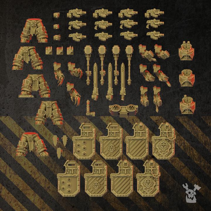Heavy Metal Armor Brothers – Warhammer 40k Compatible Miniature, DakkaDakka – 3D printed 16K resin miniature – photo 3 of 6