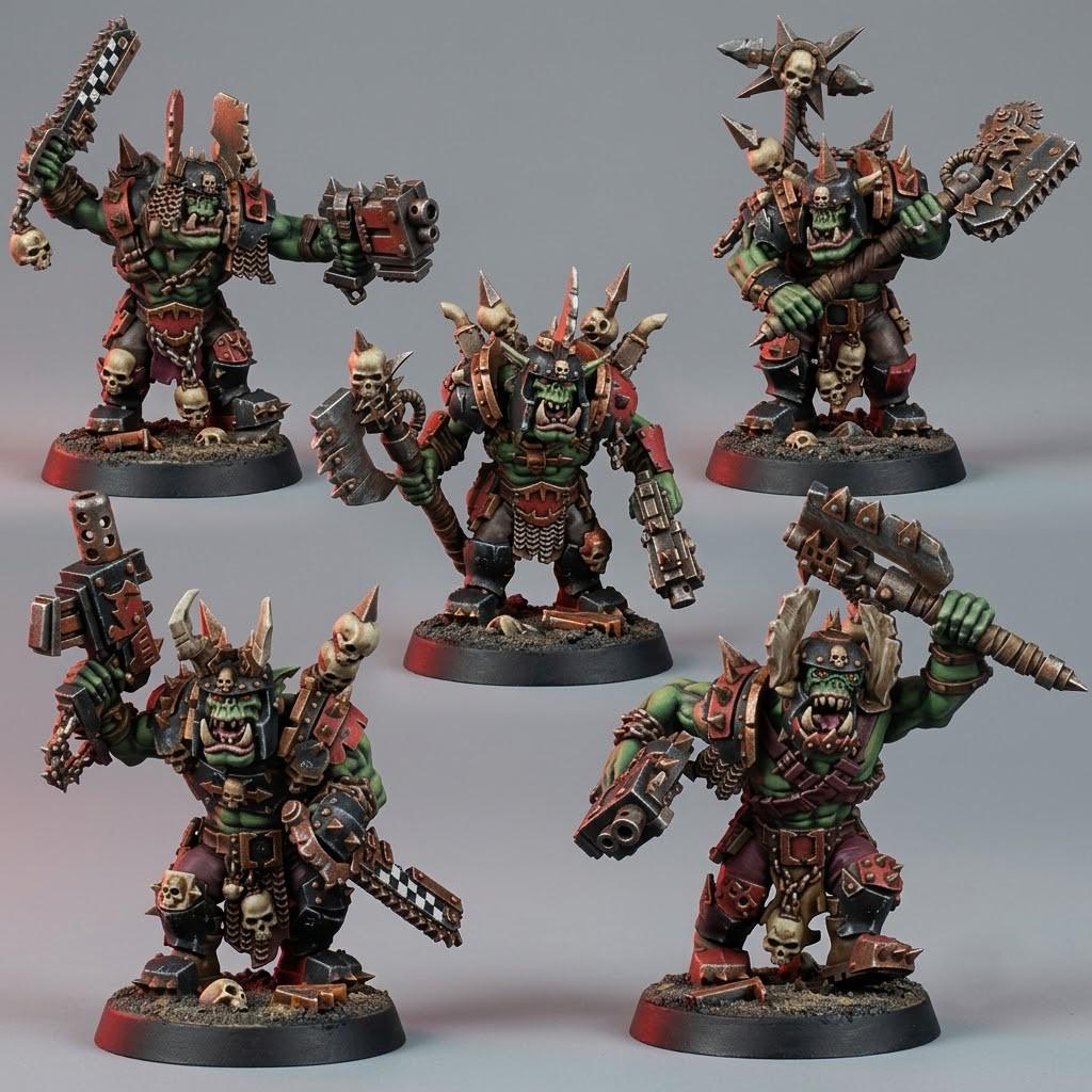Ork Khork Choppa Goreboyz – Ork Proxy, Wargame Exclusive – 3D printed 16K resin miniature – main photo