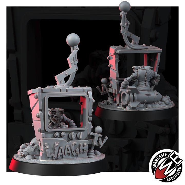 Ork Tv – Ork Proxy, Wargame Exclusive – 3D printed 16K resin miniature – photo 3 of 5