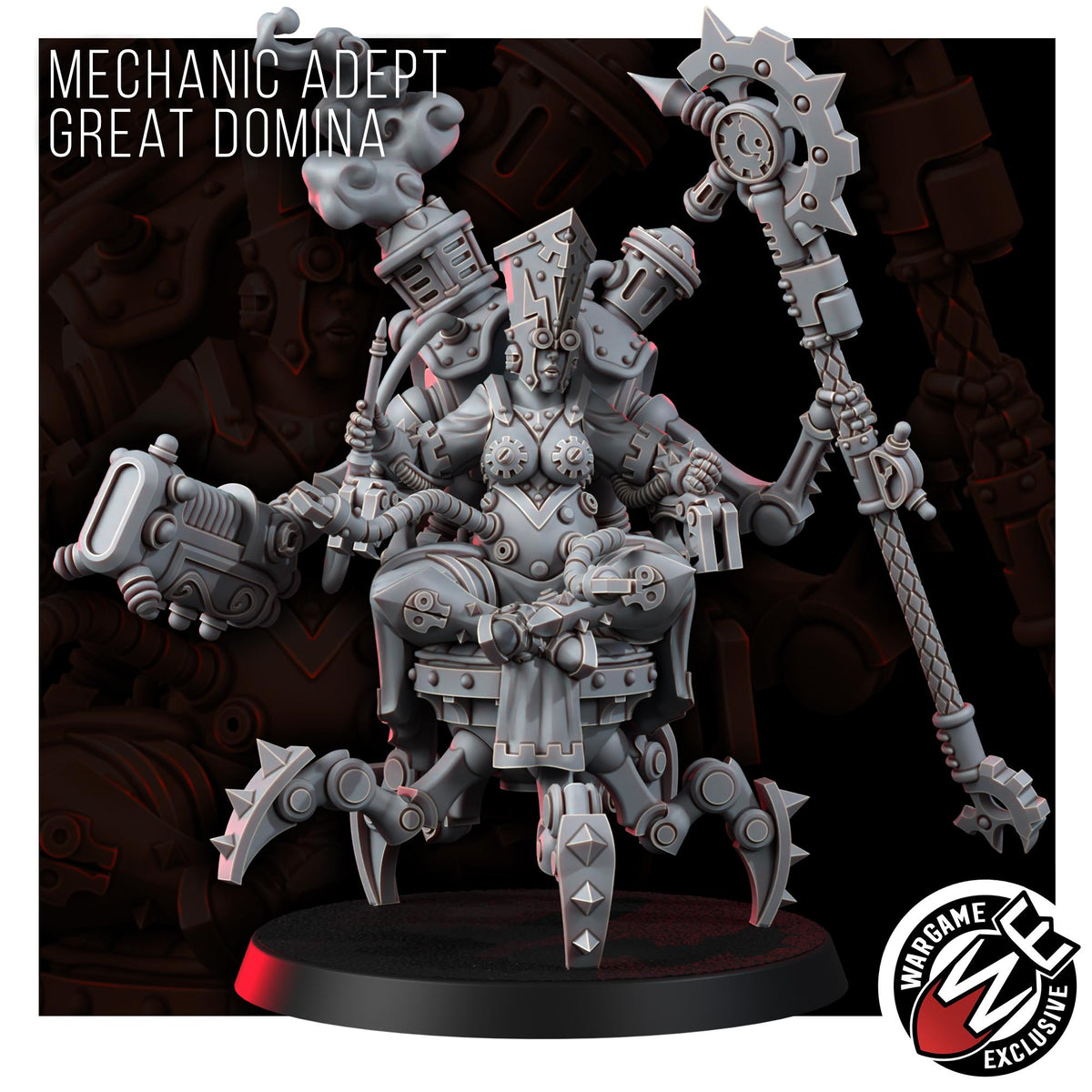Mechanic Adept Domina – Adeptus Mechanicus Proxy, Wargame Exclusive – 3D printed 16K resin miniature – photo 3 of 6