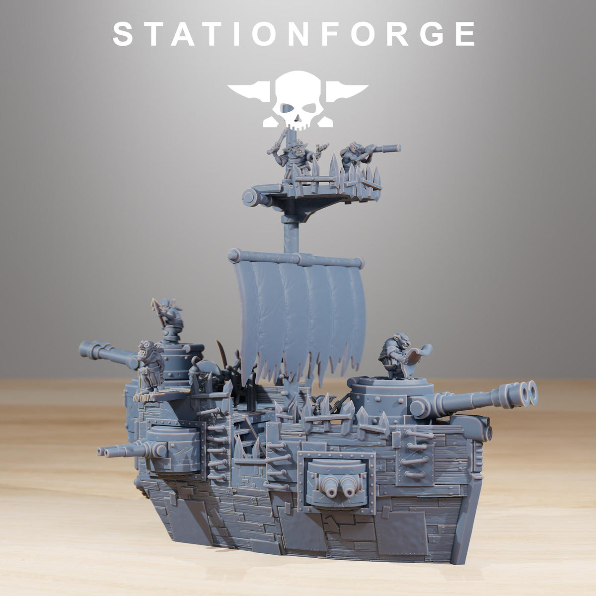 Gobs Short Pearl Battle Ship – Warhammer 40k Compatible Miniature
