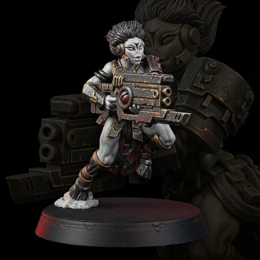 Greater Good Strike Charger – T'au Empire Proxy, Wargame Exclusive – 3D printed 16K resin miniature – main photo