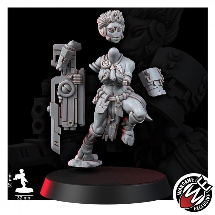Greater Good Strike Charger – T'au Empire Proxy, Wargame Exclusive – 3D printed 16K resin miniature – photo 3 of 5