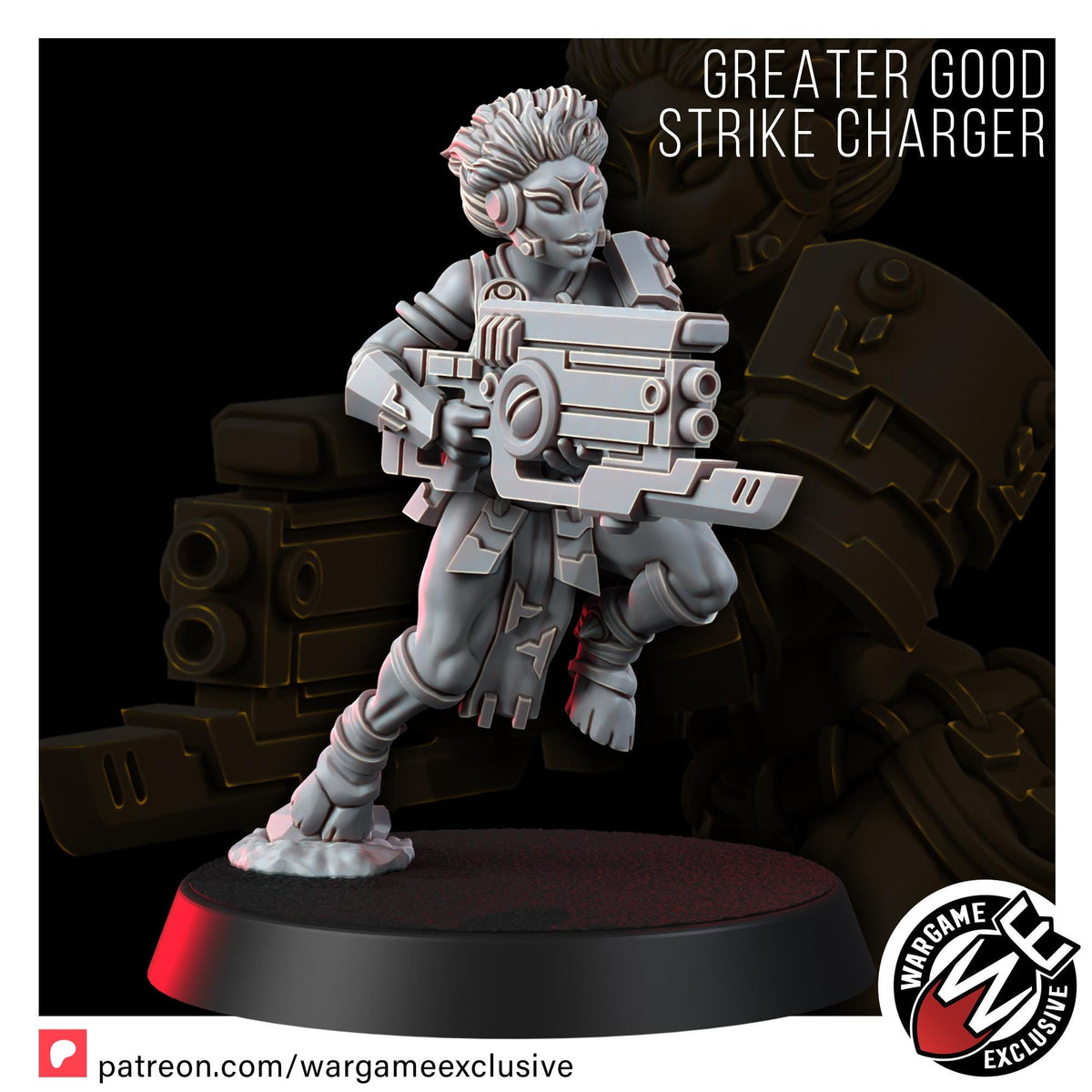 Greater Good Strike Charger – T'au Empire Proxy, Wargame Exclusive – 3D printed 16K resin miniature – photo 5 of 5