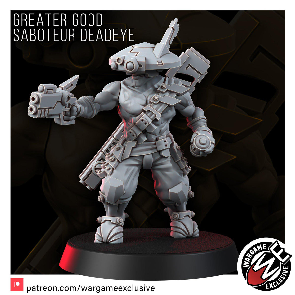 Greater Good Saboteur Deadeye – T'au Empire Proxy, Wargame Exclusive – 3D printed 16K resin miniature – photo 4 of 6