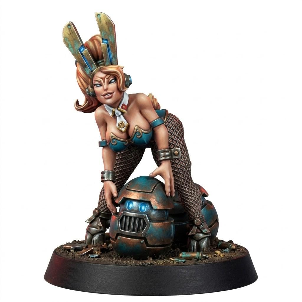 Greater Good Easter Bunny – T'au Empire Proxy, Wargame Exclusive – 3D printed 16K resin miniature – main photo