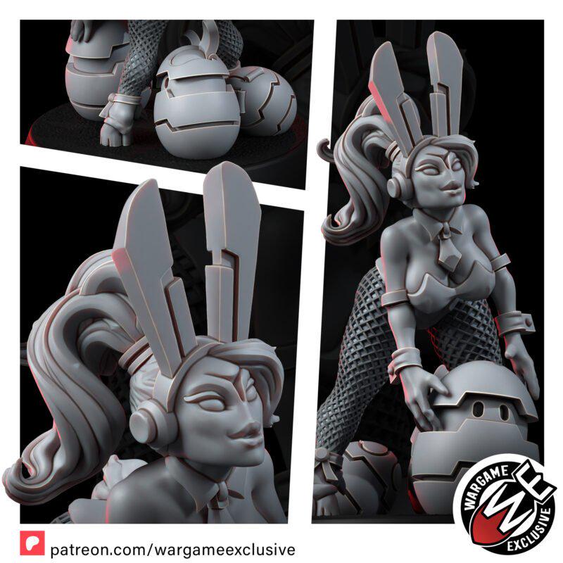 Greater Good Easter Bunny – T'au Empire Proxy, Wargame Exclusive – 3D printed 16K resin miniature – photo 3 of 7